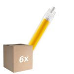Multipack 6x Osram LED Slim Line R7S LED R7S 118mm Clear 8W 806lm - 827 Extra Warm White | Replaces 60W