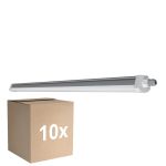 Multipack 10x Ledvance LED Waterproof Batten Damp Proof Compact 44W 5400lm - 840 Cool White | 120cm 