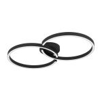 Eglo Ceiling Light Amandolo Steel Black 19.5W 2400lm - 827-865 Tunable White + RGB | Dimmable