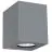 Nordlux Canto Kubi 2 Wall Light Aluminium Grey Up & Down - 10.6W 500lm - 830 Warm White | IP44