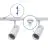 Bright Choice Complete Set 1-Phase Rail 1 Meter White | incl. 2x Spot + GU10 2700K 3W Dimmable + End Cap, Power Connector