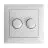 EcoDim Dimmer Button DUO Busch-Jaeger Balance SI incl. Rotary Cover Plate
