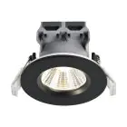 Multipack 3x Nordlux Downlight Fremont Metal Black 4.5W 345lm 36D - 827 Extra Warm White | 85mm - IP65 - Dimmable