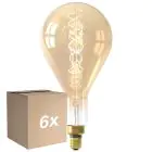 Multipack 6x Calex XXL Splash Gold LED E27 Filament 3W 250lm- 822 Extra Warm White | Dimmable